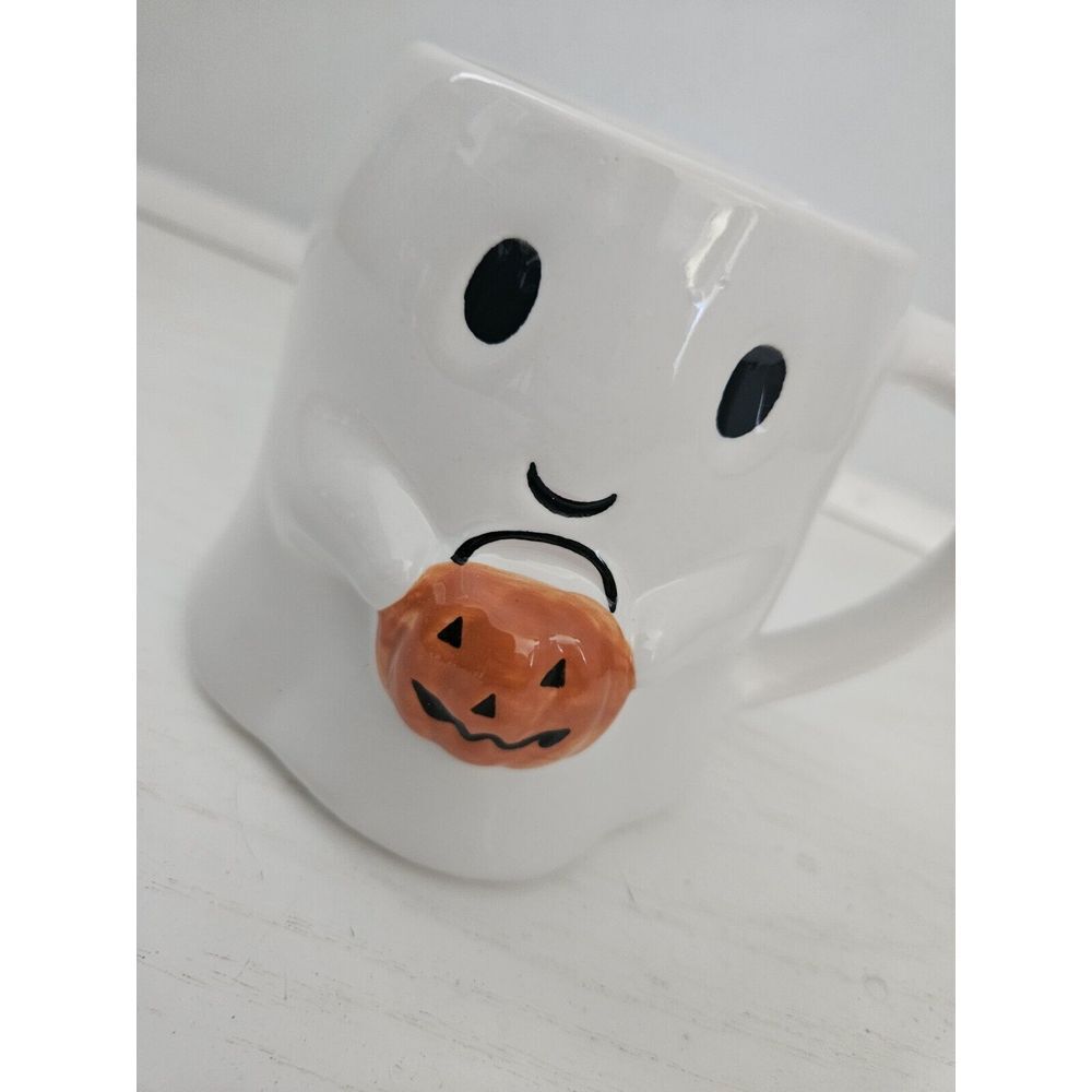 Cracker Barrel Halloween Ghost With Pumpkin  Ceramic Mug 2023 *READ*‎ - Picture 2 of 9